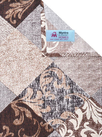 Myntra Elegant Homes Brown Geometric 300 TC King Double Bedsheet with 2 Pillow Covers