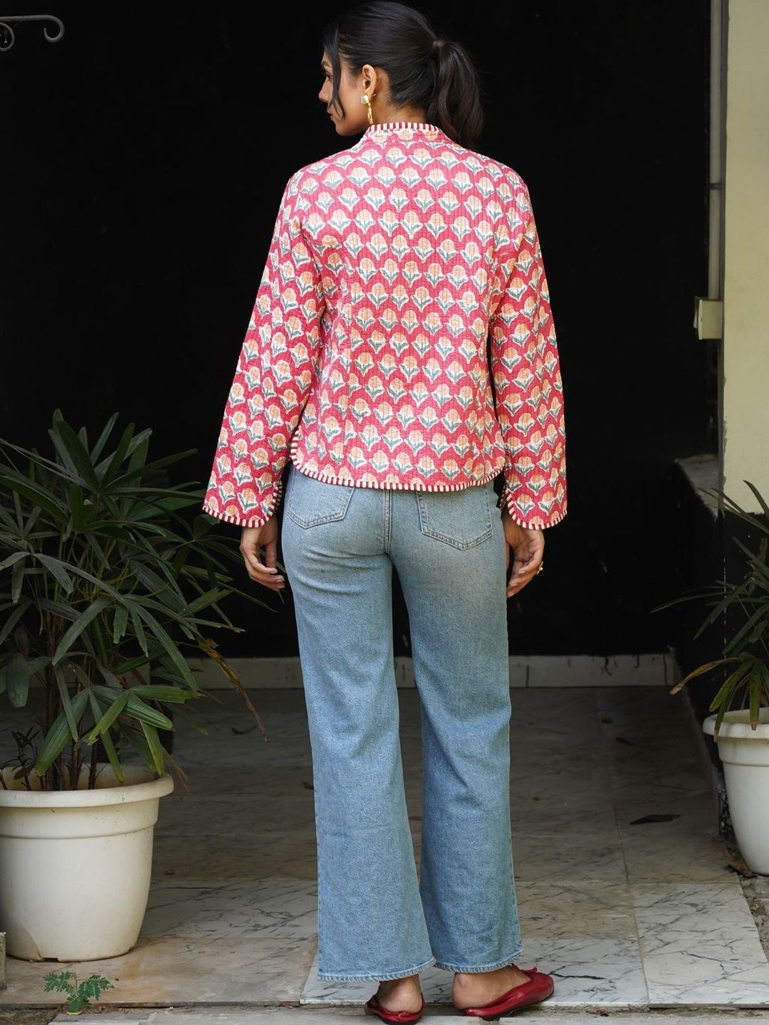 House of Chikankari Women Floral Quilted Jacket