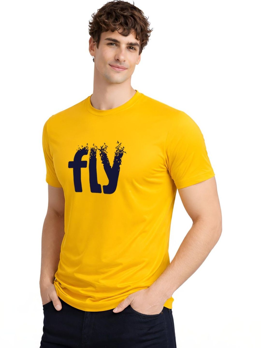 ADRO Men Typography Printed T-shirt