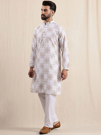 Anouk Men Striped Printed Kurta with Pyjamas
