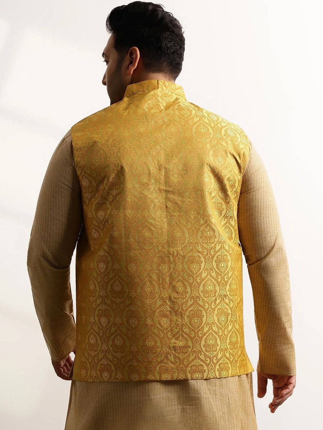 SOJANYA PLUS Woven Design Brocade Nehru Jackets