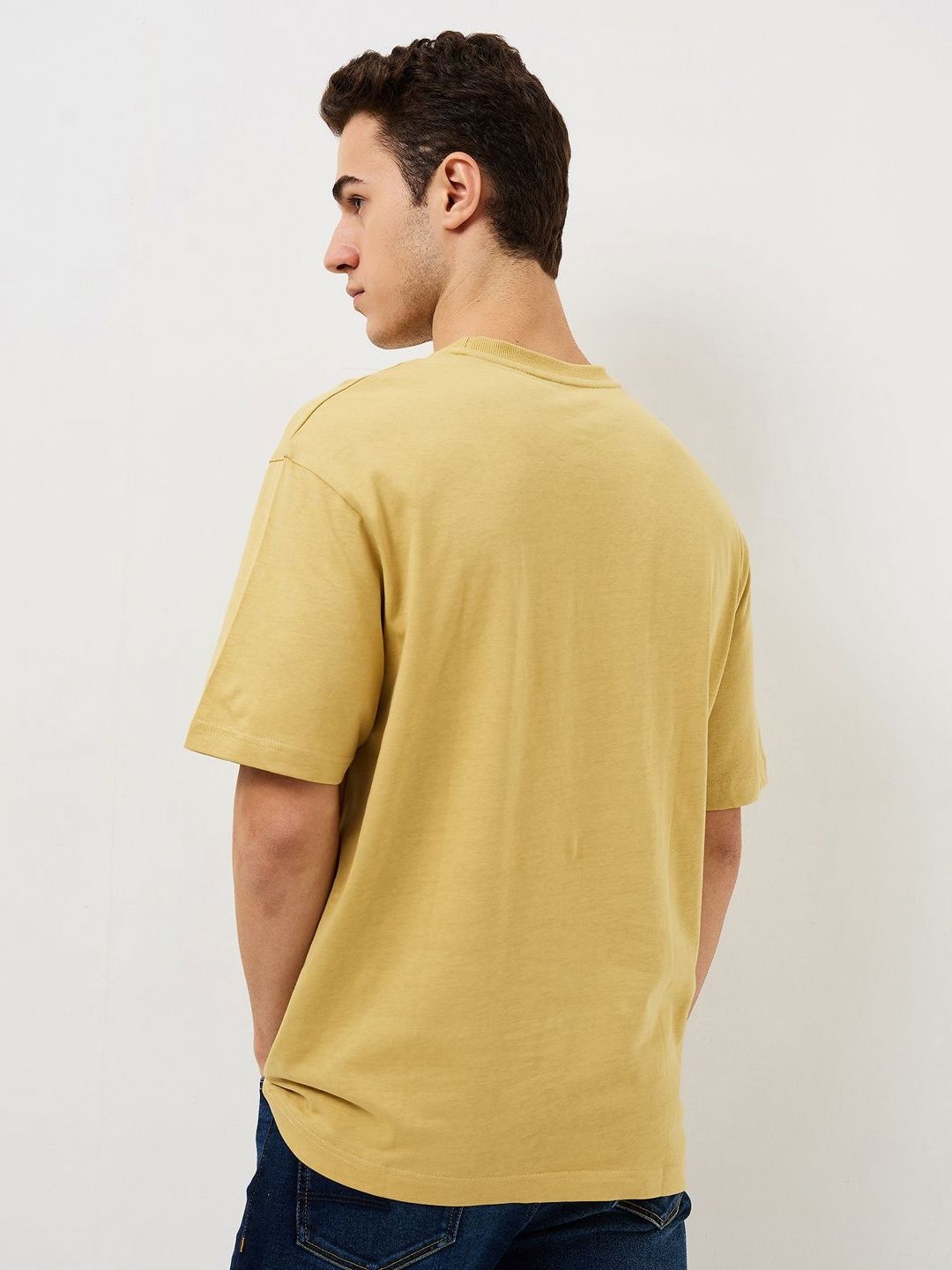 SPYKAR Men Graphic Printed Round Neck Cotton Relaxed Fit T-shirt