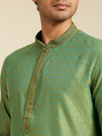Diwas by Manyavar Ethnic Motifs Self Design Mandarin Collar Jacquard Straight Kurta