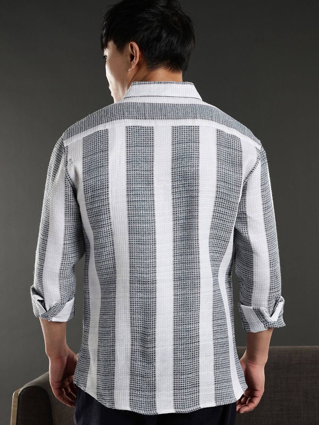 Eszett Checked Button-Down Collar Casual Cotton Shirt
