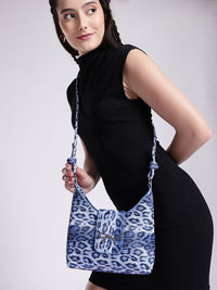 DressBerry Animal Print Sling Bag with Bow Detail