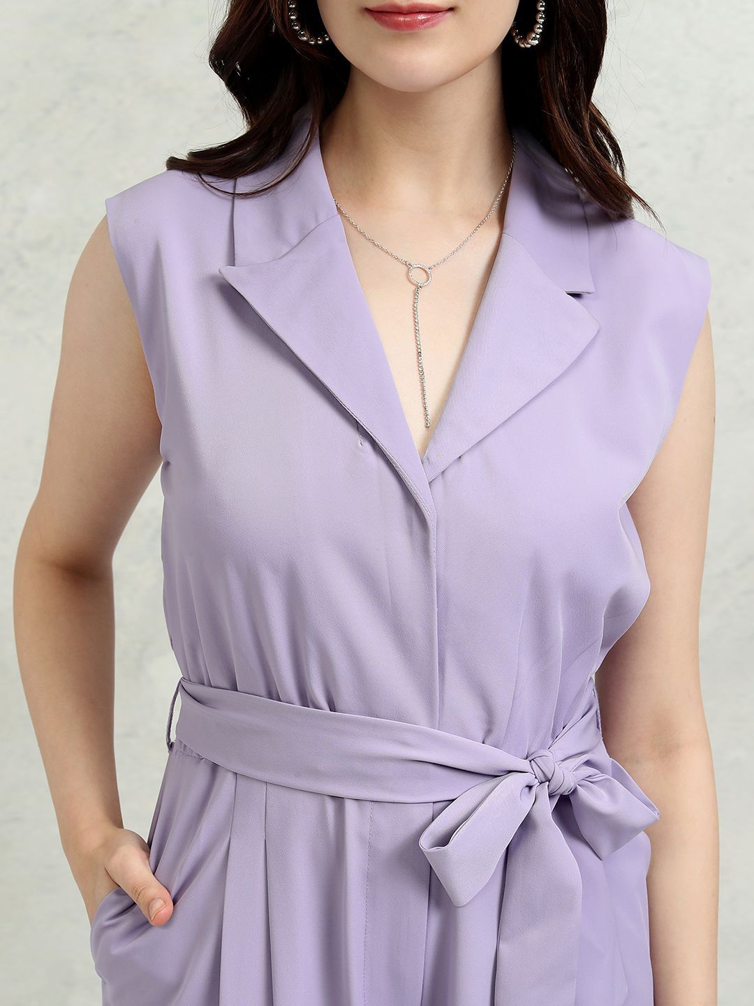 ESPYR By Tokyo Talkies Shawl Neck Culotte Jumpsuit