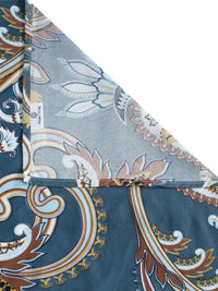 KLOTTHE Blue Floral Polycotton 300 TC King Bedsheet with 2 Pillow Covers-98 x 89 inches