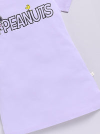 Happy Faces Kids Girls Printed Pure Cotton Longline T-Shirt