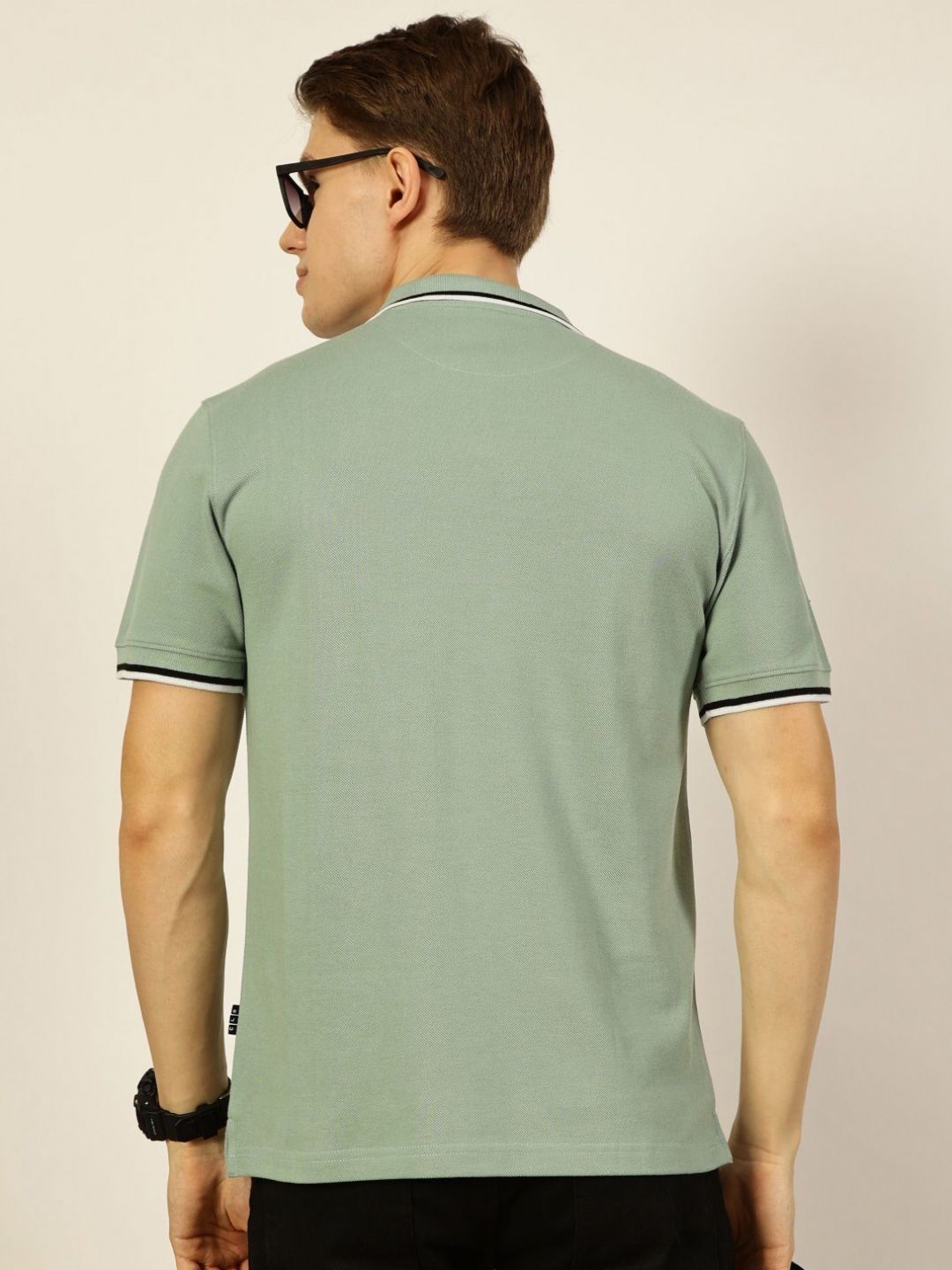 Thomas Scott Men Solid Polo Collar Cotton T-shirt