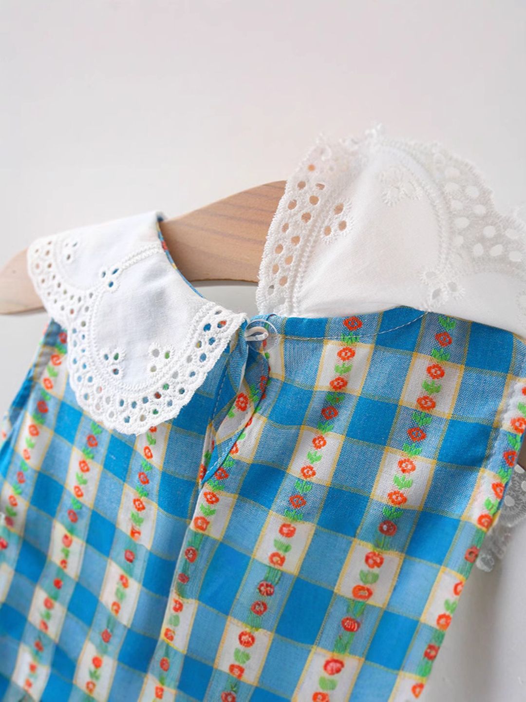 YK Checked Fit & Flare Dress