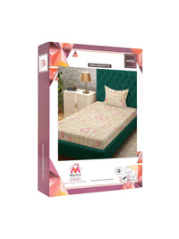 Myntra Elegant Homes Pink 400 TC Pure Cotton Set Cadar Dipasang Single 2.25m x 1.5m