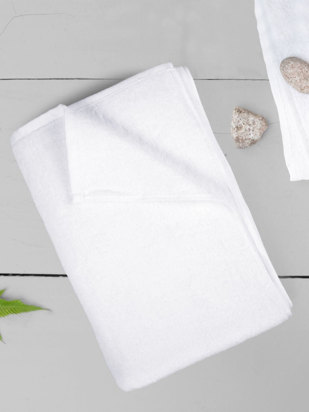 MYTRIDENT White 1 Cotton 550 GSM Bath Towel