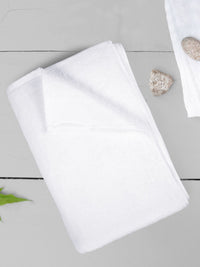 MYTRIDENT White 1 Cotton 550 GSM Bath Towel