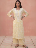House of Chikankari Women Regular Chikankari Kurta with Trousers