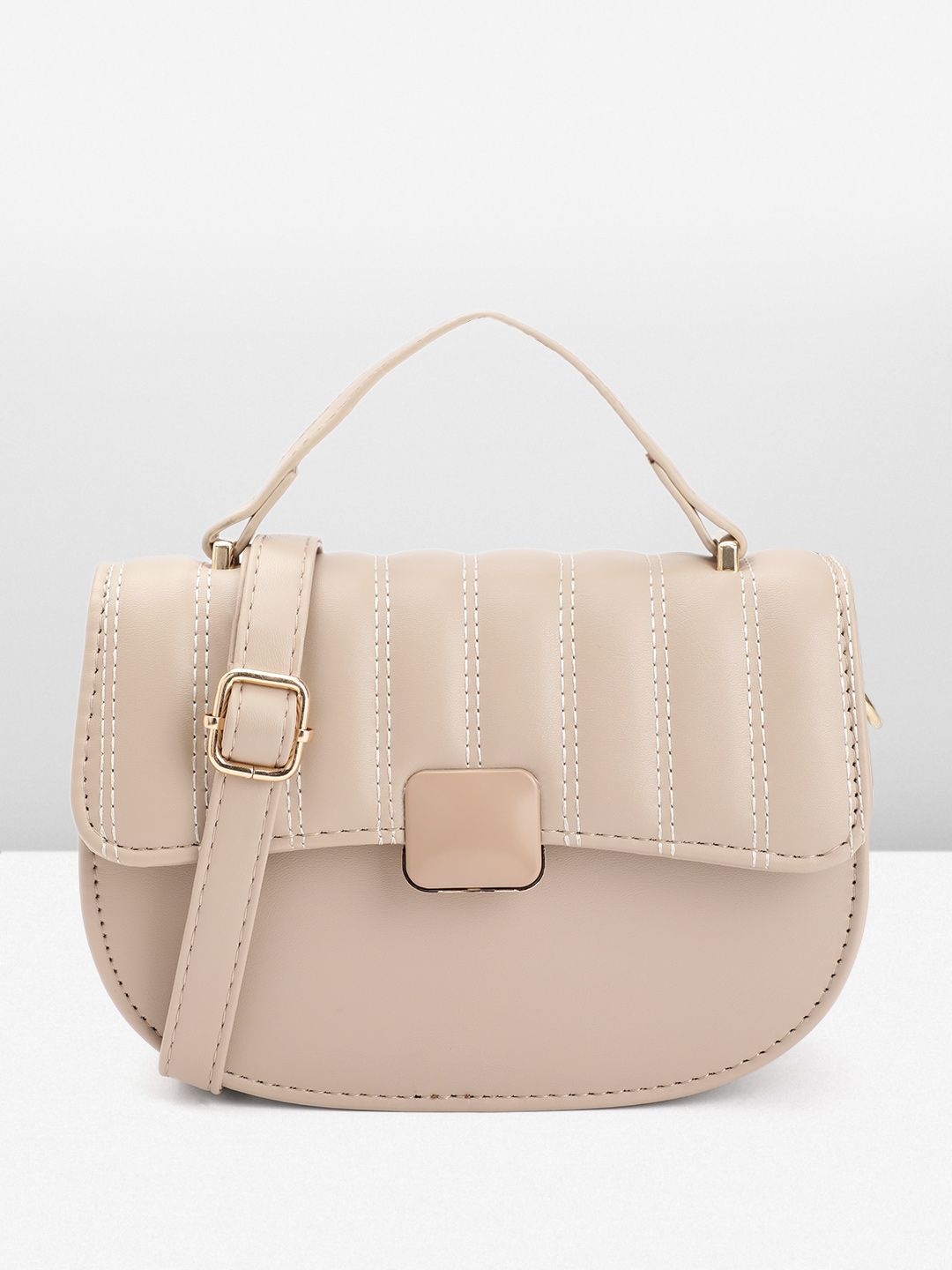 DressBerry Structured Quilted Satchel