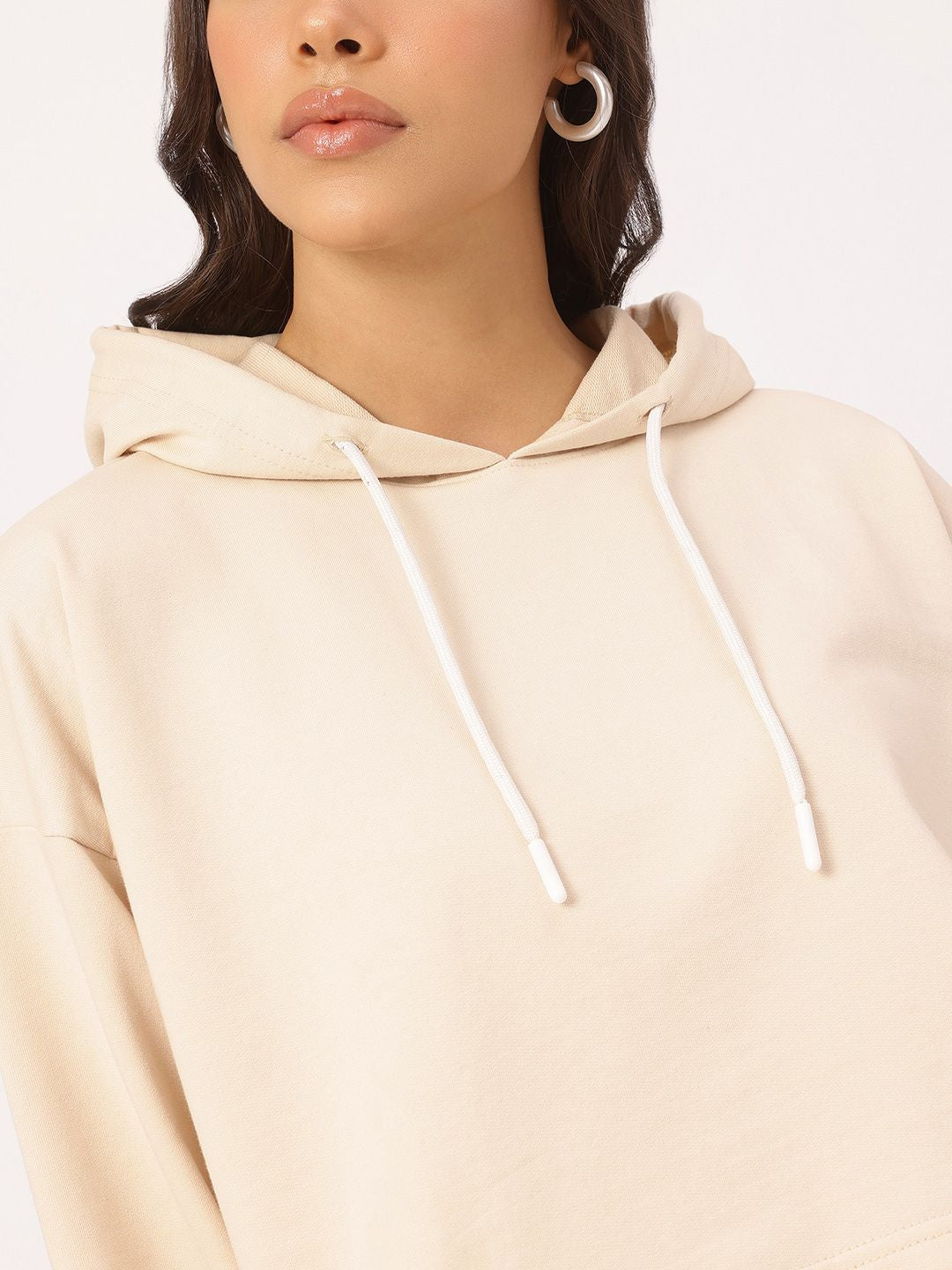 DressBerry Printed Drop-Shoulder Crop Sweatshirt