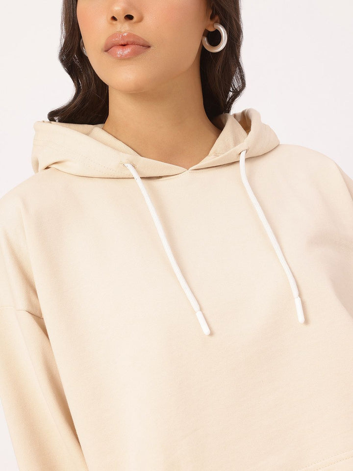 DressBerry Printed Drop-Shoulder Crop Sweatshirt