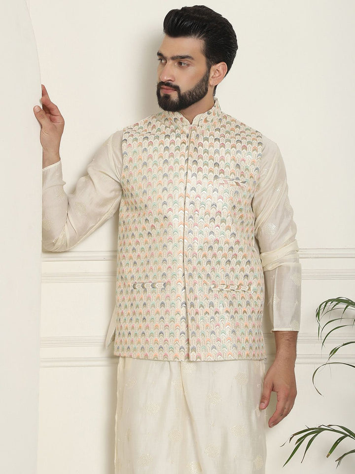 SOJANYA LUXE Jaket Nehru Kolar Mandarin Sulam Lelaki