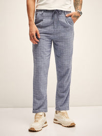 THE BEAR HOUSE Men Checked Regular Fit Trousers