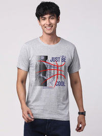 Pek ADRO Lelaki dengan 3 T-shirt Kapas Leher Bulat Bercetak Grafik