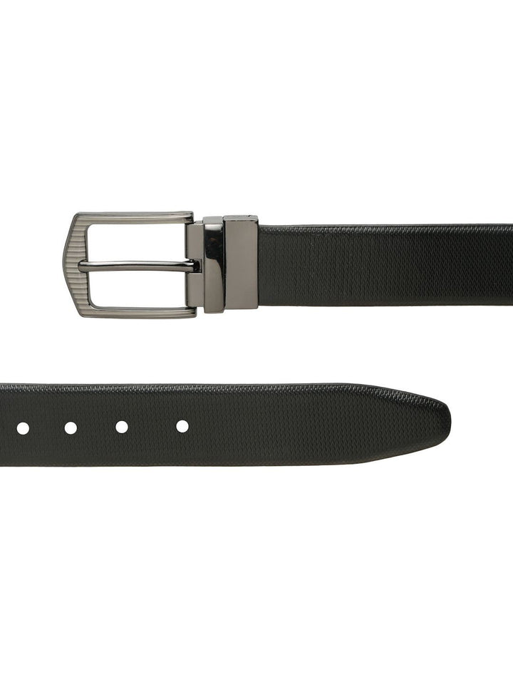 Teakwood Leathers Men Textured Leather Reversible Formal Belt