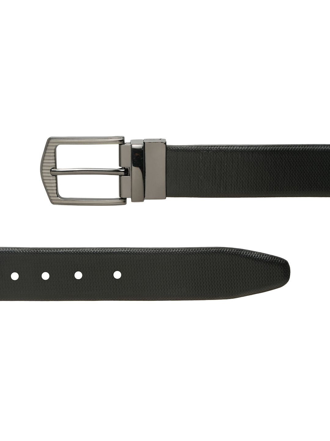 Teakwood Leathers Men Textured Leather Reversible Formal Belt