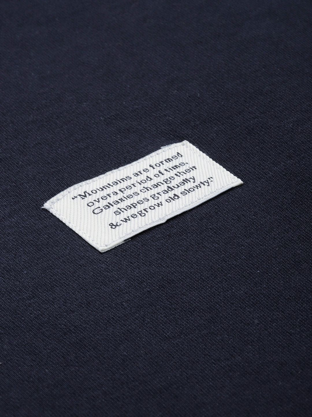 Mr Bowerbird Men Navy Blue Pure Cotton Philosophy Oversized T-shirt