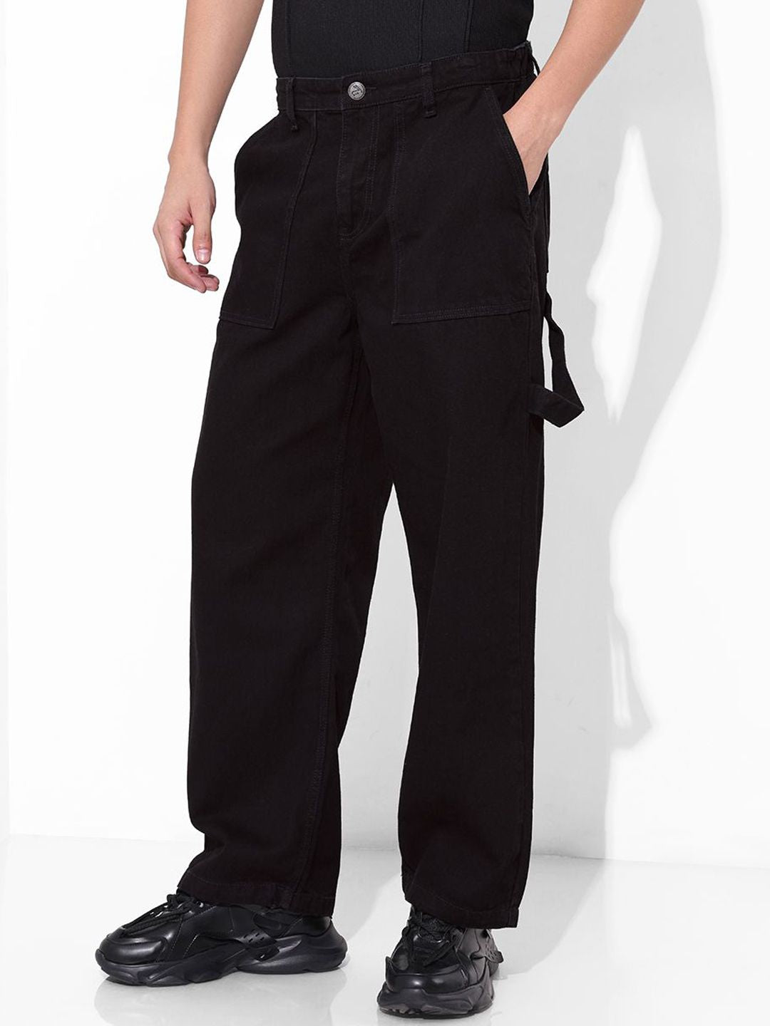 The Indian Garage Co. Men Relaxed Fit Mid-Rise Clean Look No Fade Jeans