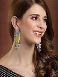 Anting-anting Jatuh Kontemporari Bersalut Perak Anouk