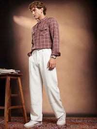 Campus Sutra Men Comfort Relaxed Fit Trousers