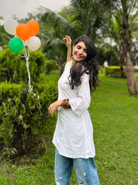 Kalini Women Rayon Solid Holi Special  A Line Kurta
