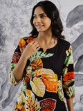 Mamicha Printed Pure Cotton V Neck Top With Trousers Co-Ords Set