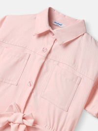 Nauti Nati Girls Solid Shirt Collar Dress