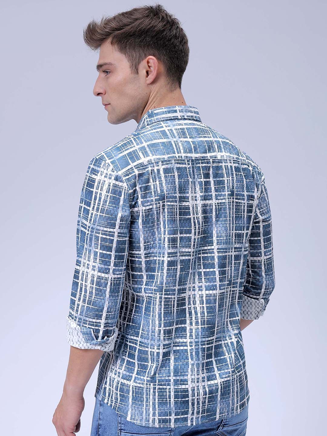 The Indian Garage Co Men Relaxed Fit Spread Collar Checked Casual Shirt