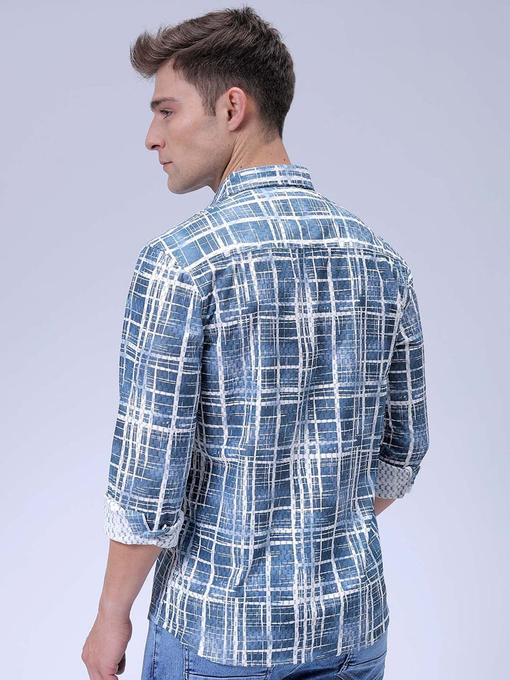 The Indian Garage Co Men Relaxed Fit Spread Collar Checked Casual Shirt
