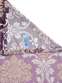 Myntra Elegant Homes Purple Ethnic Motifs Cotton Breathable 300 TC Single Fine Bedsheet with a Pillow Cover-89 x 59 inches