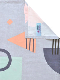 Myntra Elegant Homes Grey Geometric 300 TC King Double Bedsheet with 2 Pillow Covers