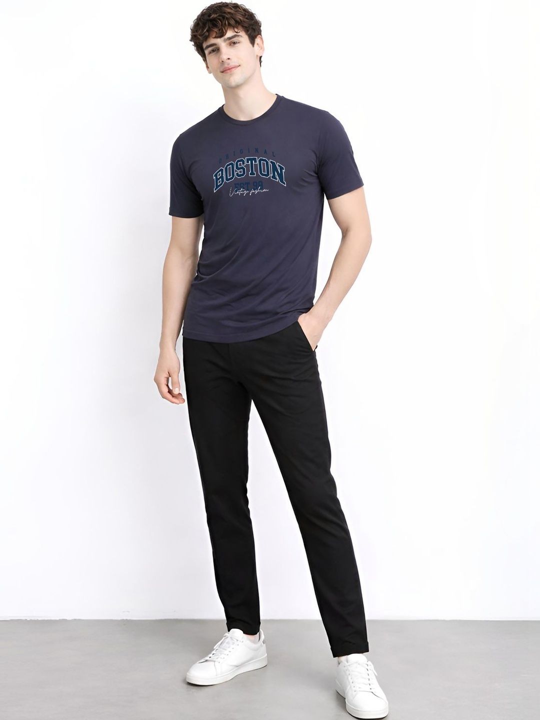 ADRO Men Typography Printed T-shirt