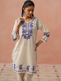 Rumah Wanita Chikankari Sulam Kurta Chikankari