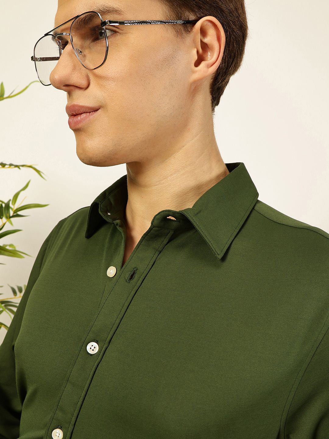 Thomas Scott Men Premium Slim Fit Opaque Casual Shirt