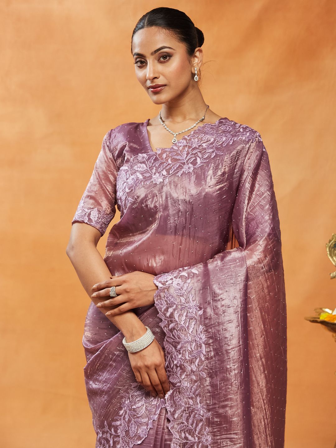 kasee Embellished Embroidered Organza Saree