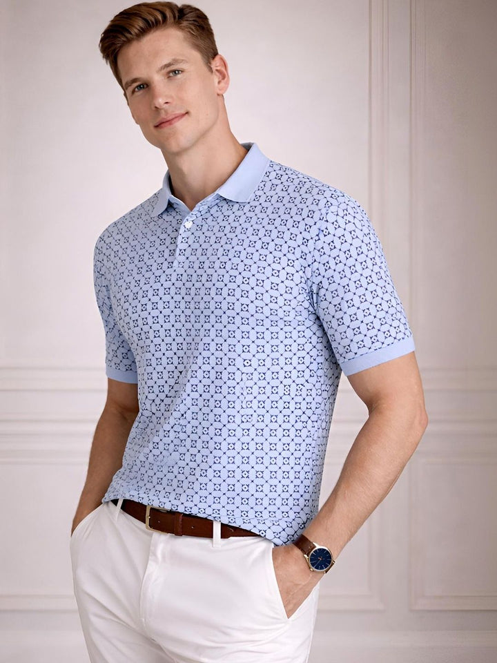 Baju-T Kolar Polo Bercetak ADRO Lelaki