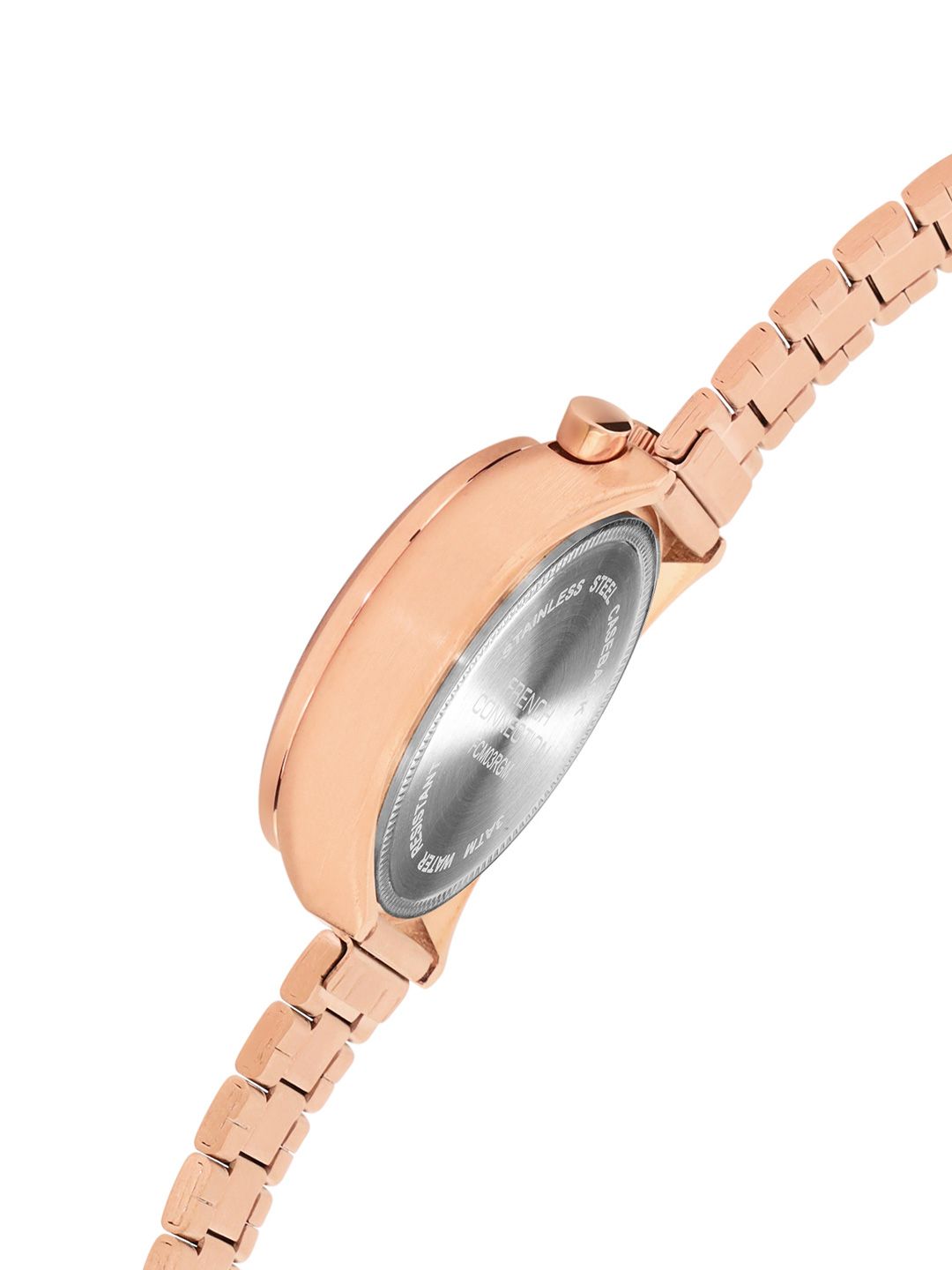 Sambungan Perancis Wanita wanita dihiasi dail & gelang keluli tahan karat gaya Tali Tentera Analog Chronograph