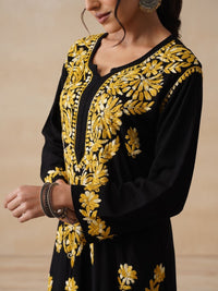 Set Seluar Kurta Motif Etnik Bersulam House of Chikankari