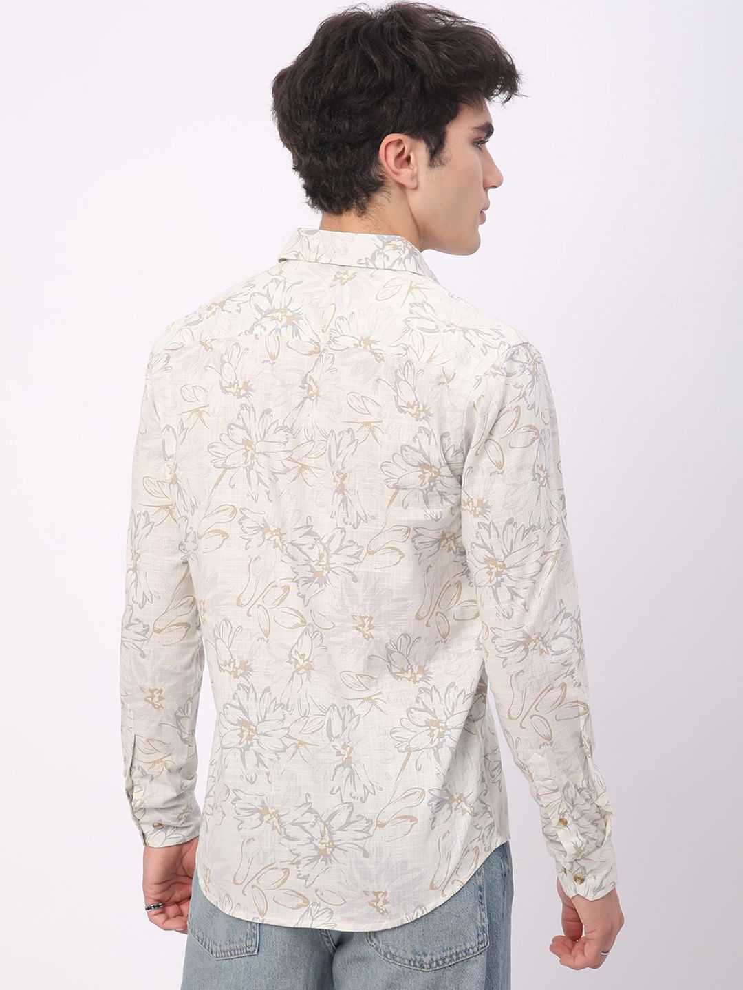 VASTRADO Classic Slim Fit Floral Printed Casual Shirt