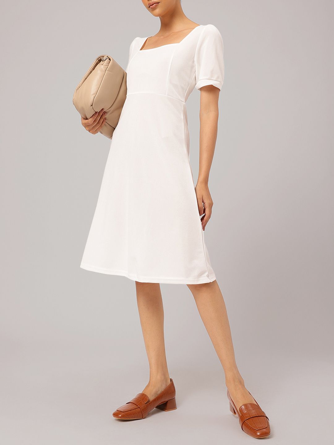DressBerry Square Neck A-Line Dress