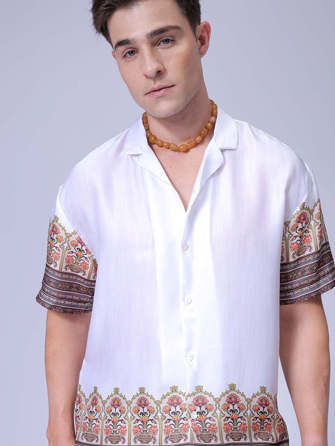 The Indian Garage Co Men Relaxed Fit Indie Printed Resortwear Shirt