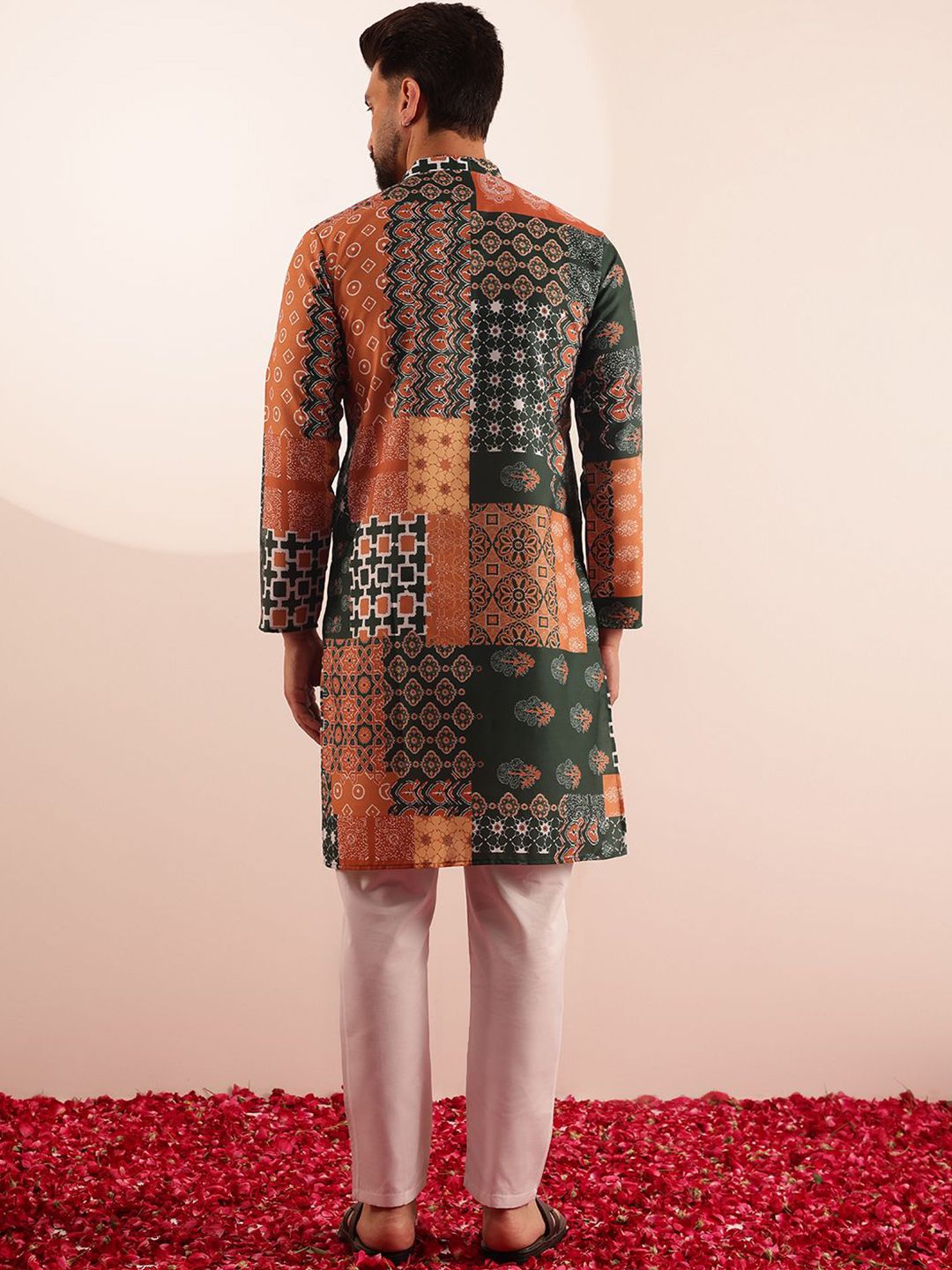 Anouk Men Floral Printed Kurta with Pyjama