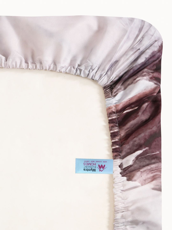 Myntra Elegant Homes Off White Floral 300 TC Bedsheet with 2 Pillow Covers