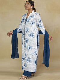 Mamicha Printed v-Neck Kurta Set